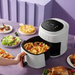 The New Multifunctional Deep Oil Free Steam 8L Stainless Steel Liner Custom Silver Crest Air Fryers