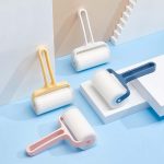 Lint Sticky Roller User-friendly Ergonomic Handle PP Clothes Fuzz Lint Roller with Dust-proof Cover for Home