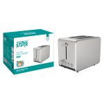 WINNING STAR 730-870W 6- Browning Level Slide-Out Toaster ST-9325 Crumb Tray 2-Slice Electric Stainless Steel Sandwich Maker