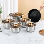 DO TUYET 316 stainless  steel 12 piece cookware set